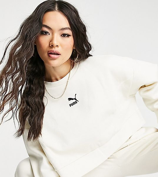 Puma – Kastiges Oversize-Sweatshirt in gebrochenem Weiß, exklusiv bei ASOS günstig online kaufen