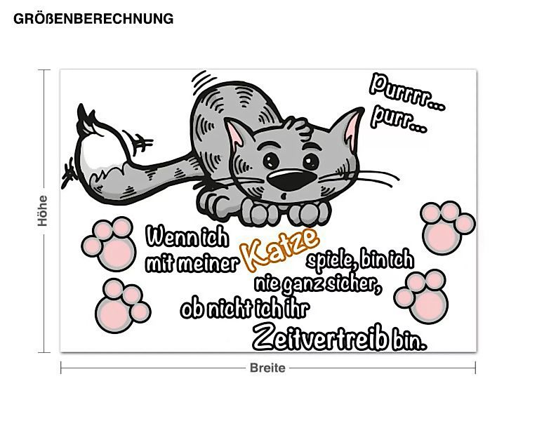 Wandtattoo Spruch Die Katze günstig online kaufen