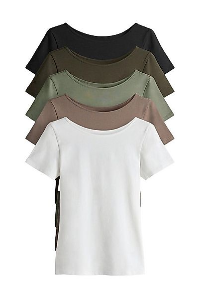 The Set T-Shirt 5er-Pack The Set T-Shirts mit U-Rückenausschnitt (5-tlg) günstig online kaufen
