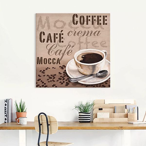 Artland Wandbild "Mocca - Kaffee", Getränke, (1 St.) günstig online kaufen