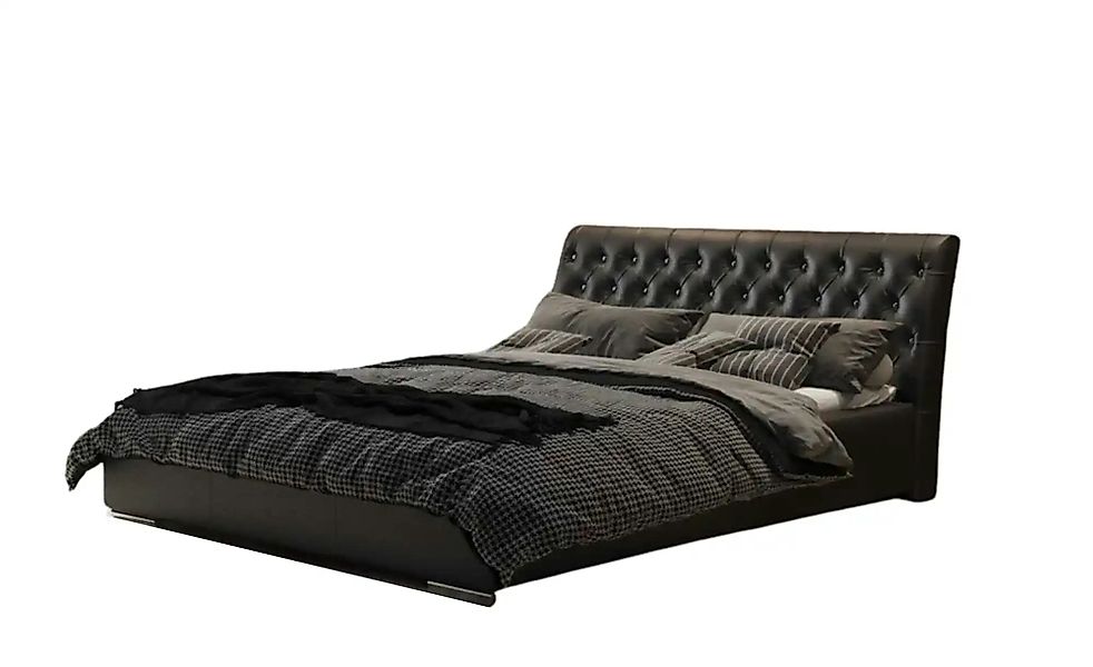 Polsterbett   ¦ schwarz ¦ Maße (cm): B: 216 H: 95 Betten > Polsterbetten - günstig online kaufen