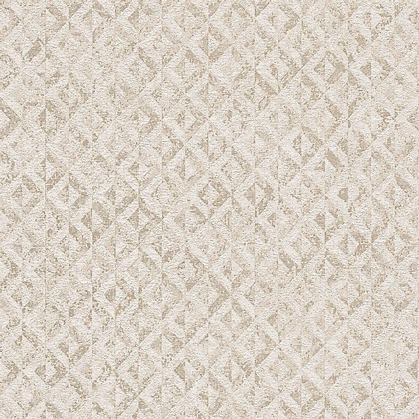 PROFHOME 395052-GU Grafik Tapete Geometrisch schimmernd Weiß Gold 0,53 m x günstig online kaufen
