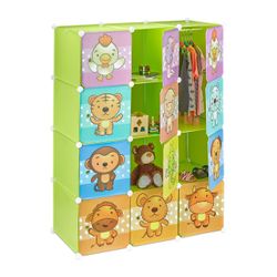 relaxdays Kinderkleiderschrank Steckregal Kinderzimmer mit Motiv günstig online kaufen