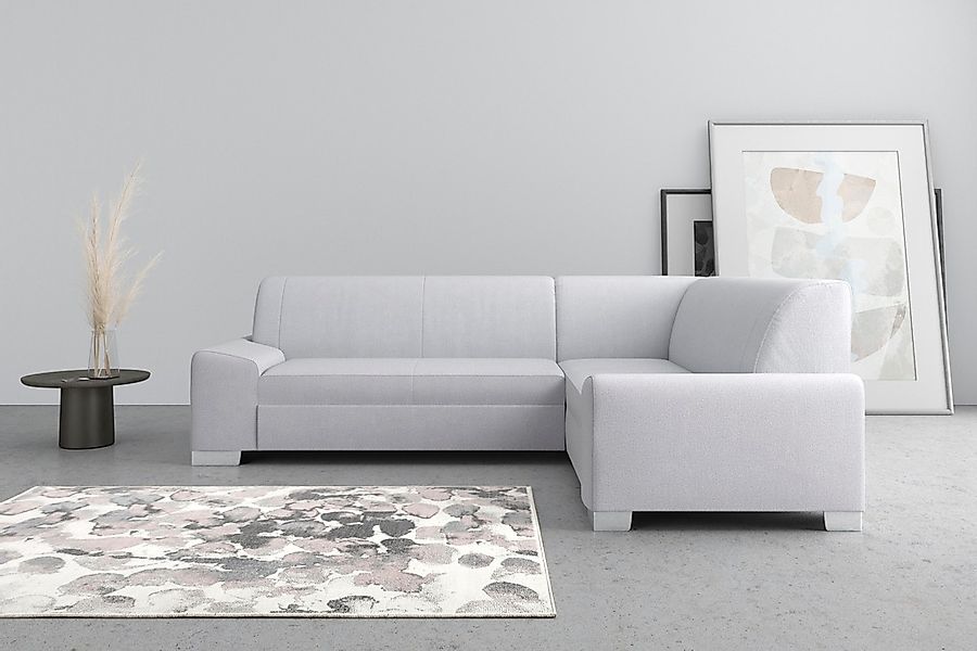 DOMO collection Ecksofa "Anzio in kubischer Formensprache, flache Armlehnen günstig online kaufen