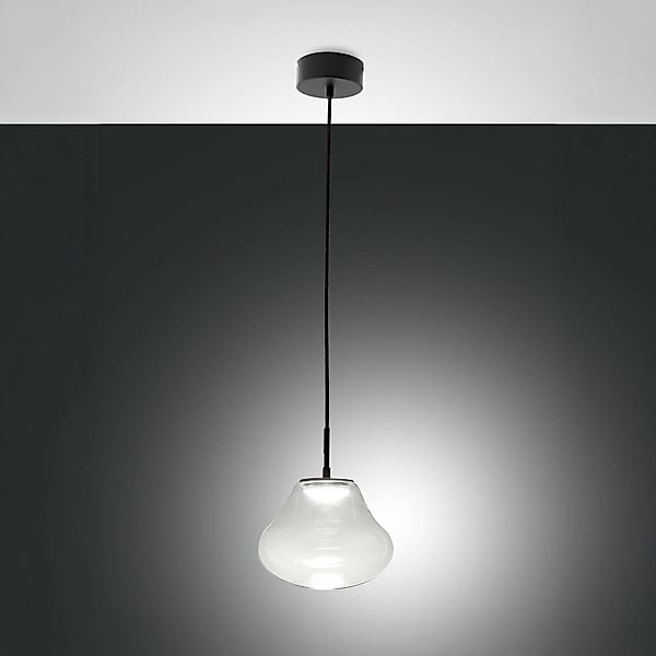 LED-Pendelleuchte Deva, klar, Glas, Ø 25 cm, CCT, dimmbar günstig online kaufen