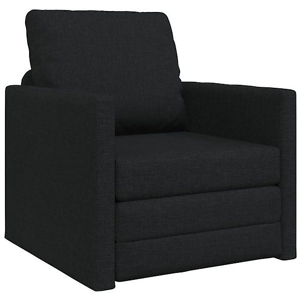 vidaXL Sofa Fußboden Sofa Bett 2-in-1 Schwarz 74x77x81 cm Stoff, 1 Teile günstig online kaufen
