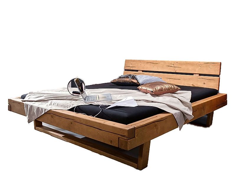 Casamia Massivholzbett Balkenbett Casaletti Massivholz 140/180x200cm günstig online kaufen