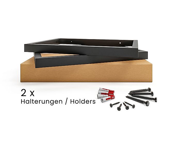 HEVVA Wandregalhalter Doppelte Regalhalter 20/25/30/35 cm - KRONBERG - Schw günstig online kaufen