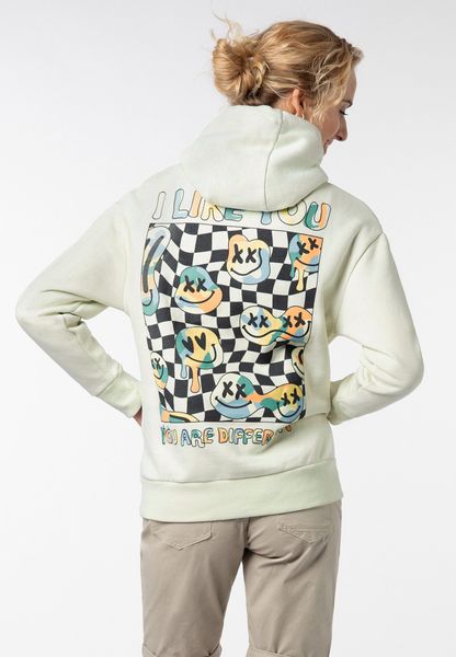 SUBLEVEL Kapuzenpullover mit Gute-Laune-Print Sweater, Kapuzensweatshirt günstig online kaufen