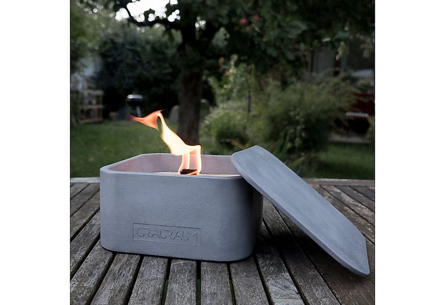 GRAURAUM Outdoorkerze Olaf XL - Kerzenfresser mit Dauerdocht Tischfeuer (16 günstig online kaufen
