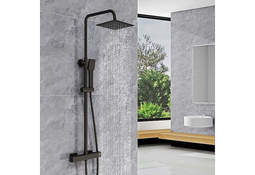 Aica Sanitär Duschsystem Thermostat Duscharmatur Regendusche Duschset mit H günstig online kaufen