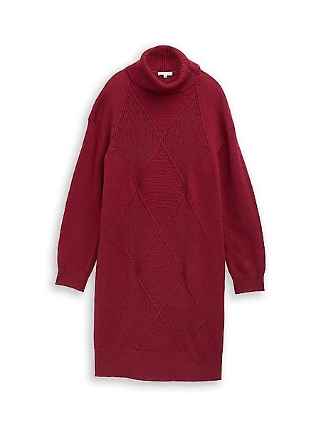 TOM TAILOR Strandkleid Strickkleid Rollkragen mit Seitenschlitzen günstig online kaufen