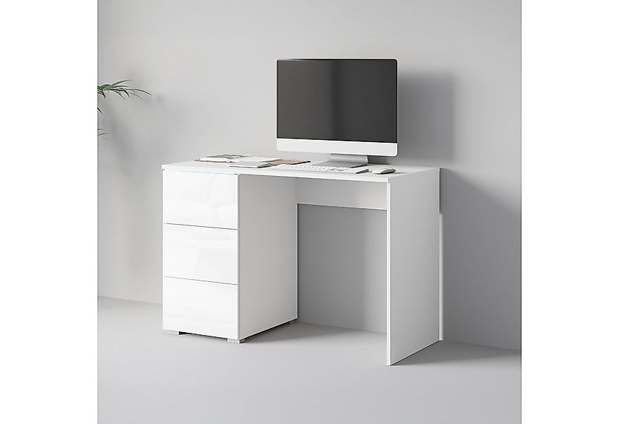 Home affaire Schreibtisch Vera, Computertisch mit LED-Beleuchtung (1-St), M günstig online kaufen