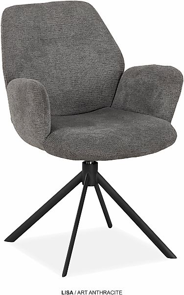 OMG Design Esszimmerstuhl "Lisa" (Set) 1 Stk. Stoff Drehstuhl mit auto-retu günstig online kaufen