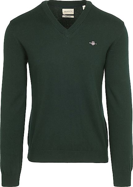 Gant Pullover V-Neck Dunkelgrün - Größe L günstig online kaufen