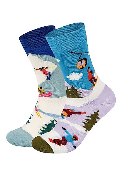 Happy Socks Basicsocken Winterwonderland Snowboard-Skiing Aus günstig online kaufen