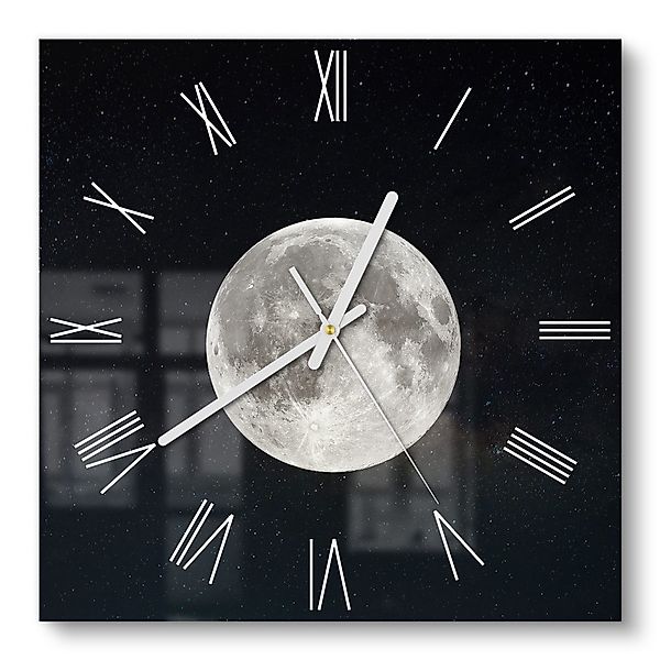 DEQORI Wanduhr 'Mondnachtzauber' (Glas Glasuhr modern günstig online kaufen