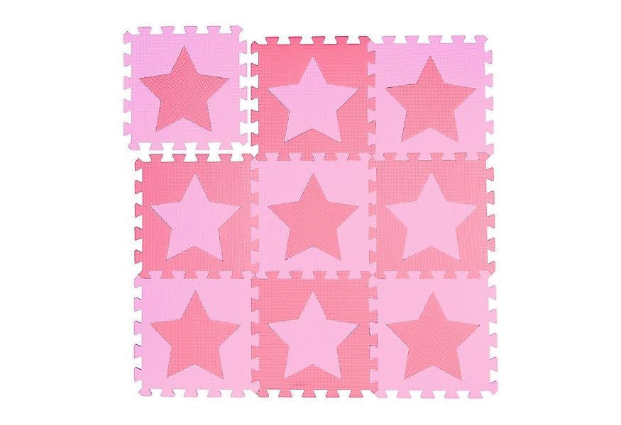 relaxdays Spielmatte Puzzlematte Sterne, Rosa-Pink günstig online kaufen