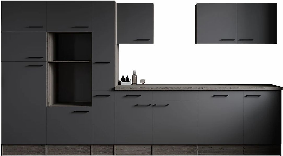 RESPEKTA Küchenzeile "Oliver" Breite 370 cm, 90 cm Arbeitshöhe, in exklusiv günstig online kaufen