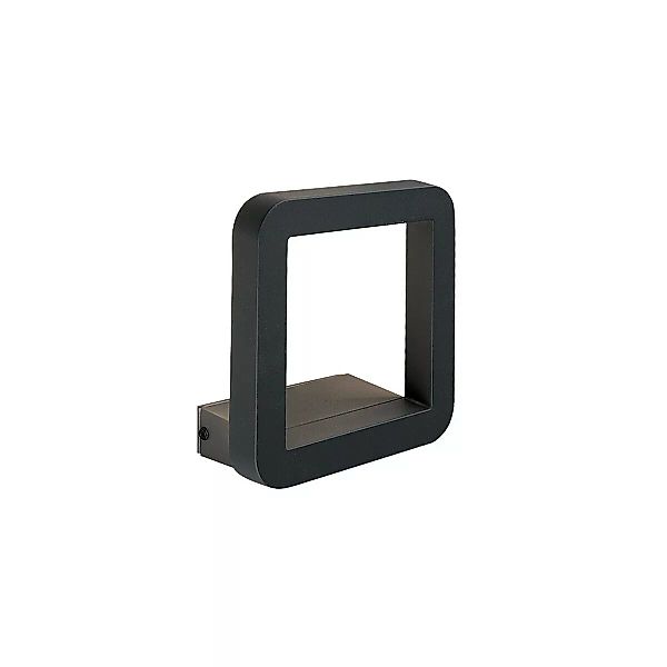 LED Außenwandleuchte Schwarz Glas Metall IP54 Thika günstig online kaufen