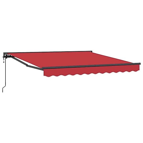 vidaXL Einziehbare Markise Rot 350 x 250 cm Polyester und Metall 3330446 günstig online kaufen