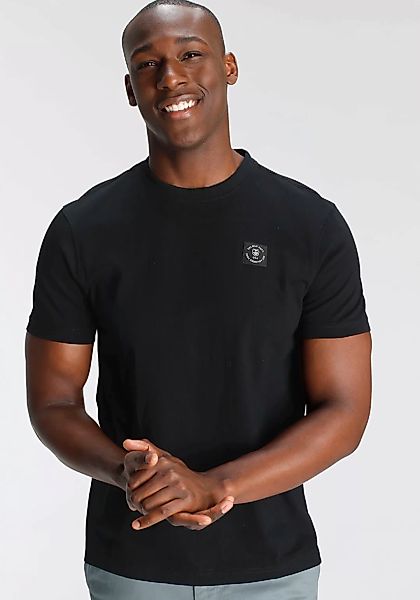 DELMAO Rundhalsshirt, Kurzarm, Regular Fit, basic, aus 100% Baumwolle günstig online kaufen