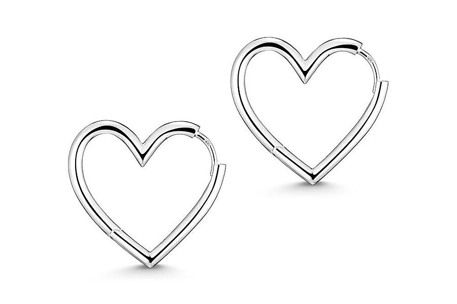 Silberkettenstore Creolen-Set Herz-Creolen 15mm - echt 925 Silber günstig online kaufen