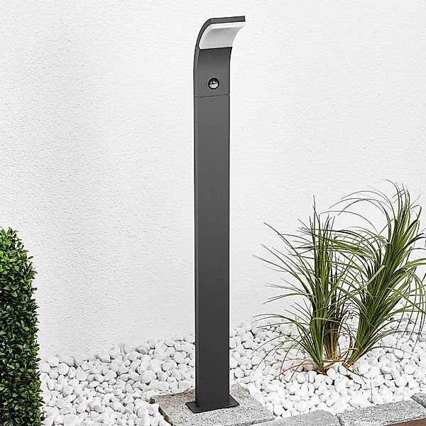 Lucande LED-Wegelampe Timm, Sensor, 100cm, anthrazit, IP54 günstig online kaufen
