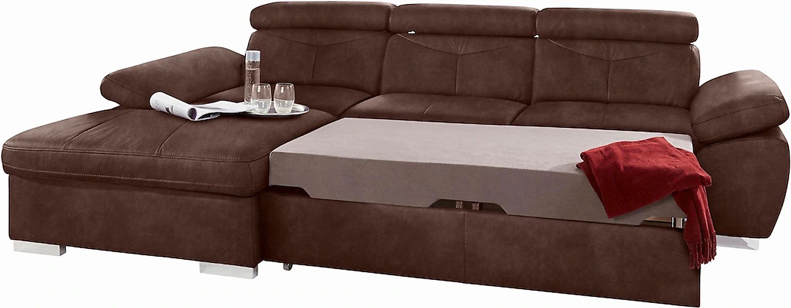 exxpo - sofa fashion Ecksofa "Spring, super bequem, mit Armteil- und Kopfte günstig online kaufen