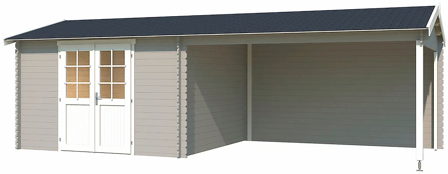 LASITA MAJA Gartenhaus "Amarillo" Blochbohlenhaus 28mm Anbau, Fundamentmass günstig online kaufen