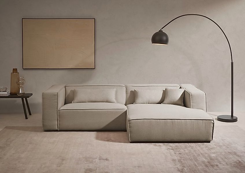 LeGer Home by Lena Gercke Ecksofa »PIARA mit Kedernaht, Cord, Leinenoptik o günstig online kaufen