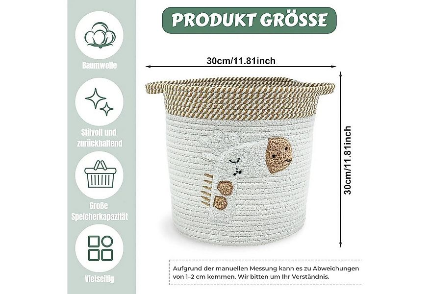 BlingBin Aufbewahrungskorb Wäschekorb mit Griffen, Kinder Aufbewahrungskorb günstig online kaufen