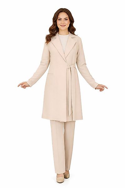 Modavitrini Hosenanzug Damen Zweiteiler Longblazer mit Hose elegant Modest günstig online kaufen