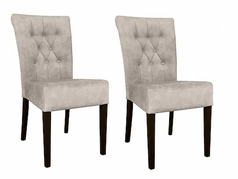 Home affaire 4-Fußstuhl »Ravenna«, (Set), 2 St., Samtvelours, Esszimmerstuh günstig online kaufen