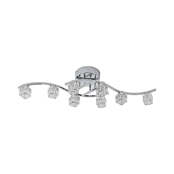 Lindby LED Deckenleuchte Yaro 9621973 Dimmbar Modern in Chrom aus Metall 8- günstig online kaufen