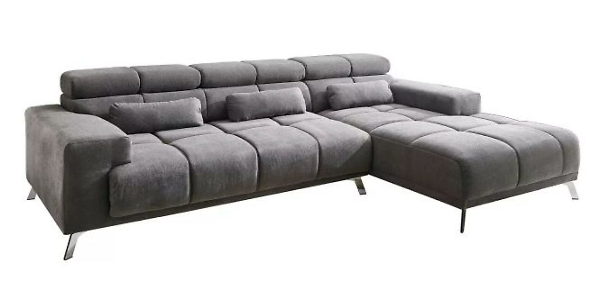 Wohnlandschaft XXL Sofa mit Schlaffunktion Grau 285 x 201 cm SPEED günstig online kaufen