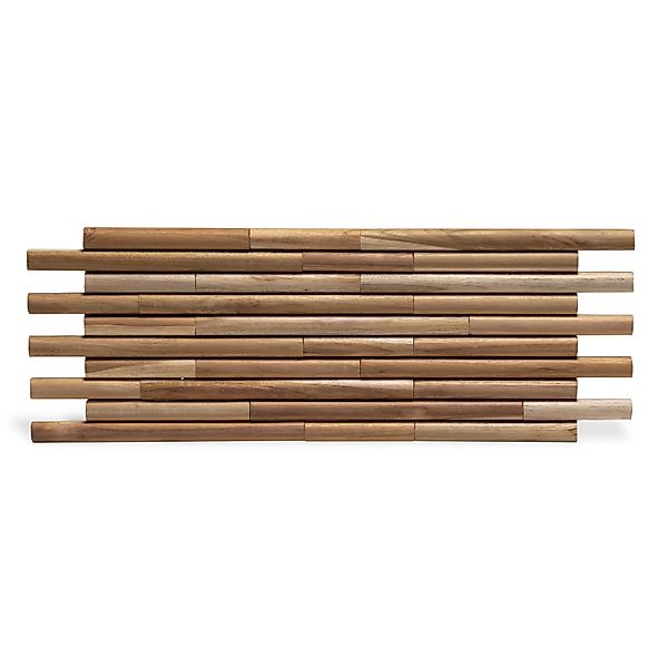 Rebel of Styles Holzverblender UltraWood Teak Round 50 cm x 20 cm Braun günstig online kaufen
