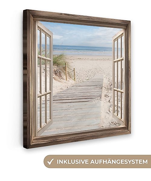 OneMillionCanvasses® Leinwandbild Durchblick - Strand - günstig online kaufen