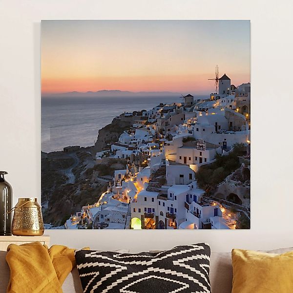 Leinwandbild Santorini bei Nacht günstig online kaufen