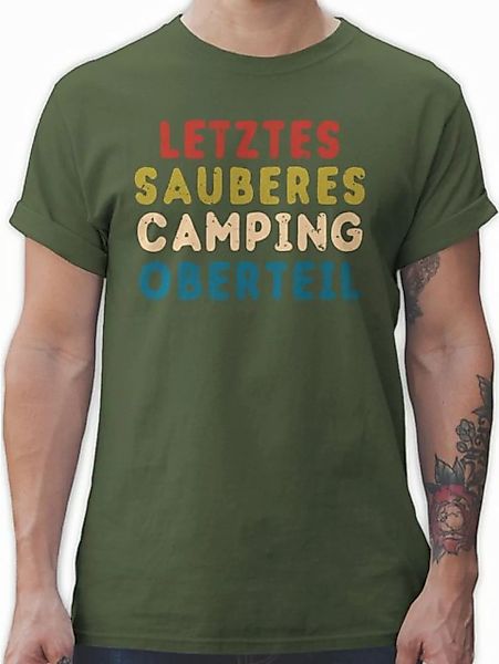 Shirtracer T-Shirt Letztes sauberes Camping Oberteil Sprüche Statement günstig online kaufen