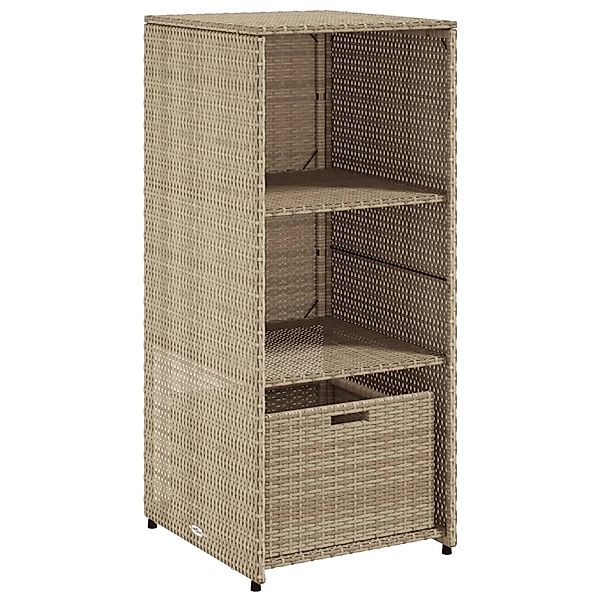 VidaXL Gartenschrank Beige 50x55x115 cm Poly Rattan günstig online kaufen