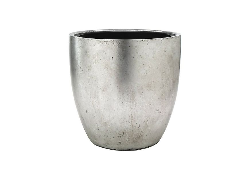 Flingora Pflanzkübel Faye, mit Einsatz - Fiberglas - Indoor - Silber - Ø 40 günstig online kaufen