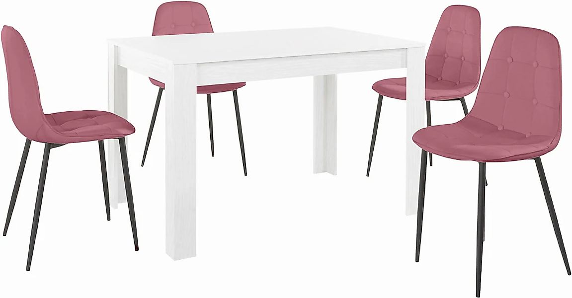 INOSIGN Essgruppe, (Set, 5 tlg.), mit Esstisch 120 cm breit günstig online kaufen