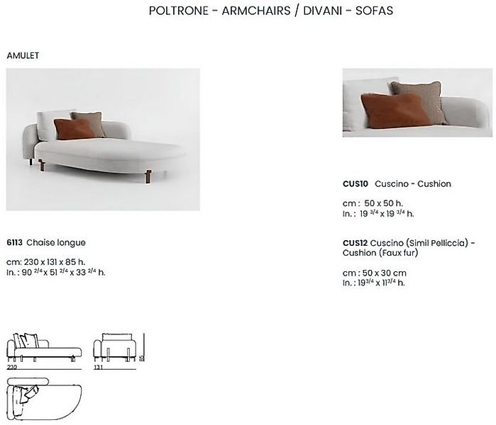 JVmoebel Chaiselongue Chaiselounge Möbel von Bizzotto Lounge Italienische M günstig online kaufen