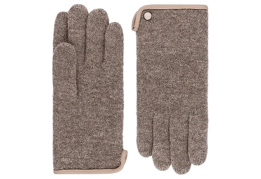 Roeckl Strickhandschuhe Felted Wool (kein Set) Wollhandschuhe mit farbigem günstig online kaufen