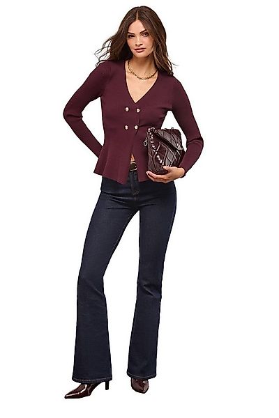 LIPSY Strickjacke Lipsy Strickjacke mit Schößchen und Knopfleiste (1-tlg) günstig online kaufen