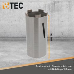 BTEC Diamanttrockenbohrer Diamant Bohrkrone 180mm Ø günstig online kaufen