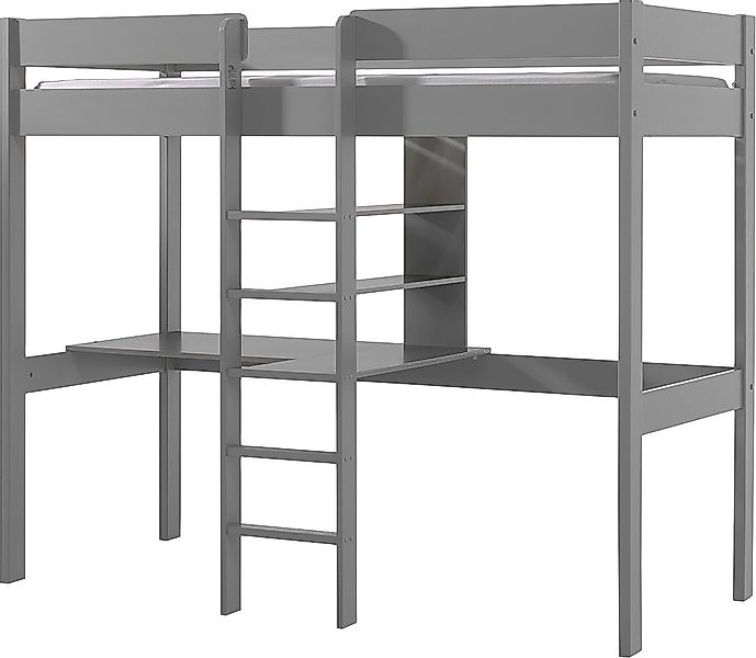 Vipack Hochbett "Pino", (Made in Europe), mit Schreibplatte und Regal günstig online kaufen