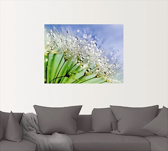 Artland Wandbild "Glitzernde Pusteblume III", Blumen, (1 St.), als Leinwand günstig online kaufen