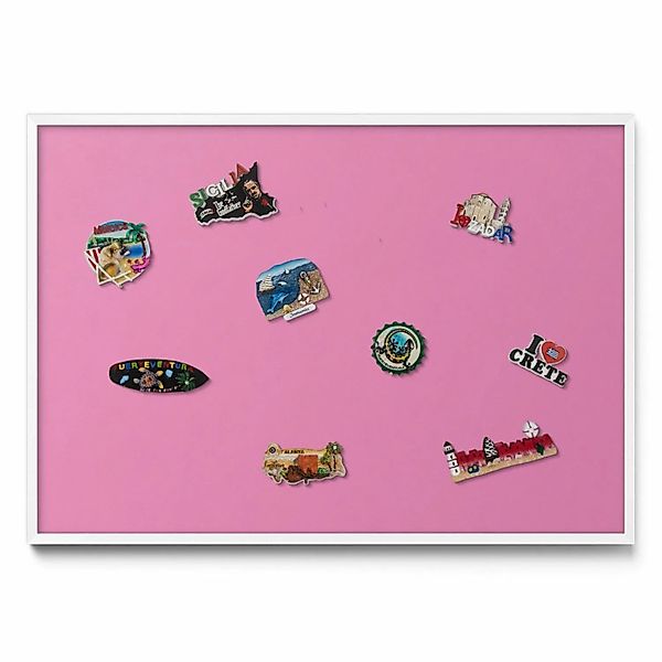 Tulup Magnettafel Magnettafel für die Wand Gerahmt Farbe Rosa 100x70 cm Dek günstig online kaufen